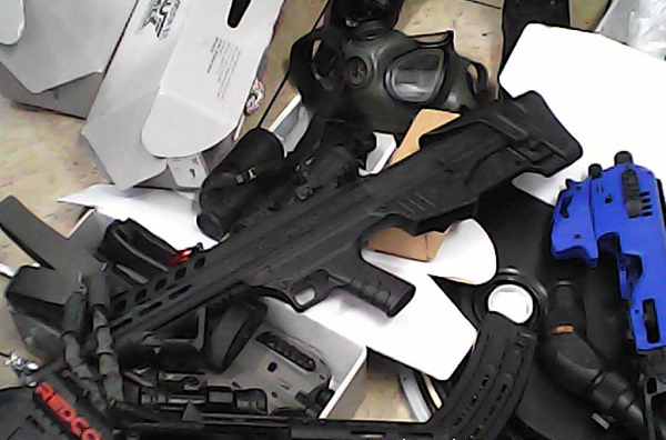 Some of the seized arms and ammunition after the exercise. Picture: DELLA RUSSEL OCLOO