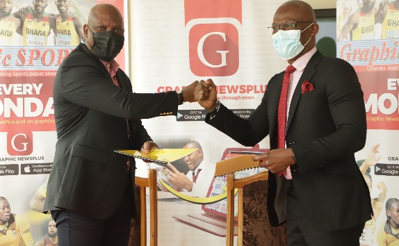Ato Afful, Managing Director of Graphic Communications Group LTD signed a partnership with Kayode Akintemi, Managing Director of Ignite Media Group