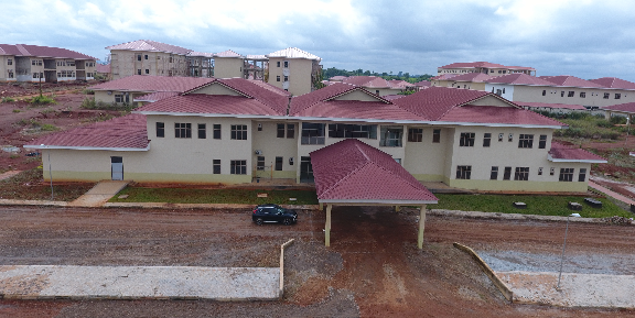 The frontage of the Military Hospital at Afari