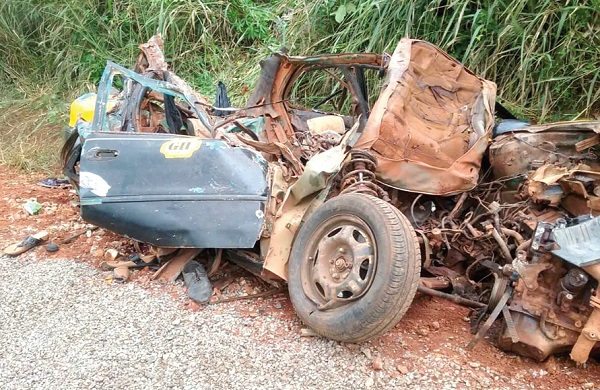  A mangled car after a crash