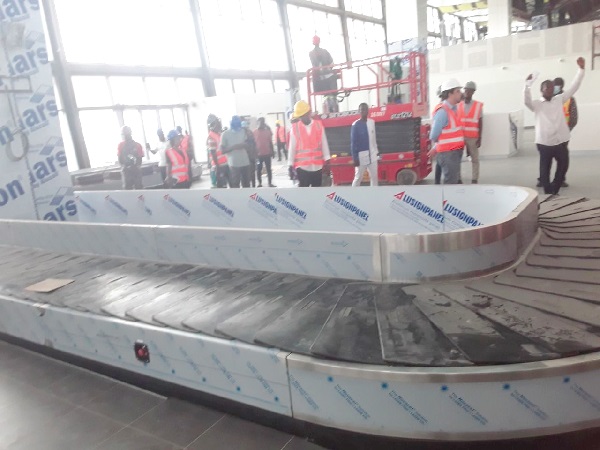 One of the baggage carrousels at the airport