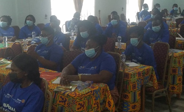 Some of the nurses and midwives at the training programme
