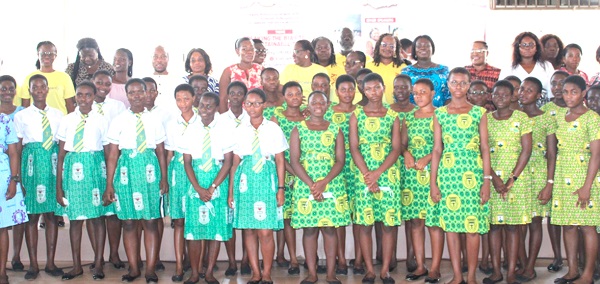 Panellists and members of the Kwahu Professionals Network and some senior high school girls at the mentorship programme