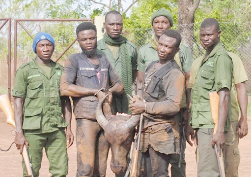  The poachers with the rangers who effected the arrest