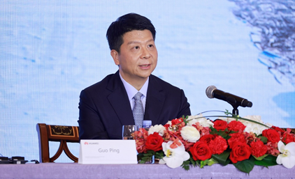  Guo Ping, Huawei's Rotating Chairman, speaking at the press conference