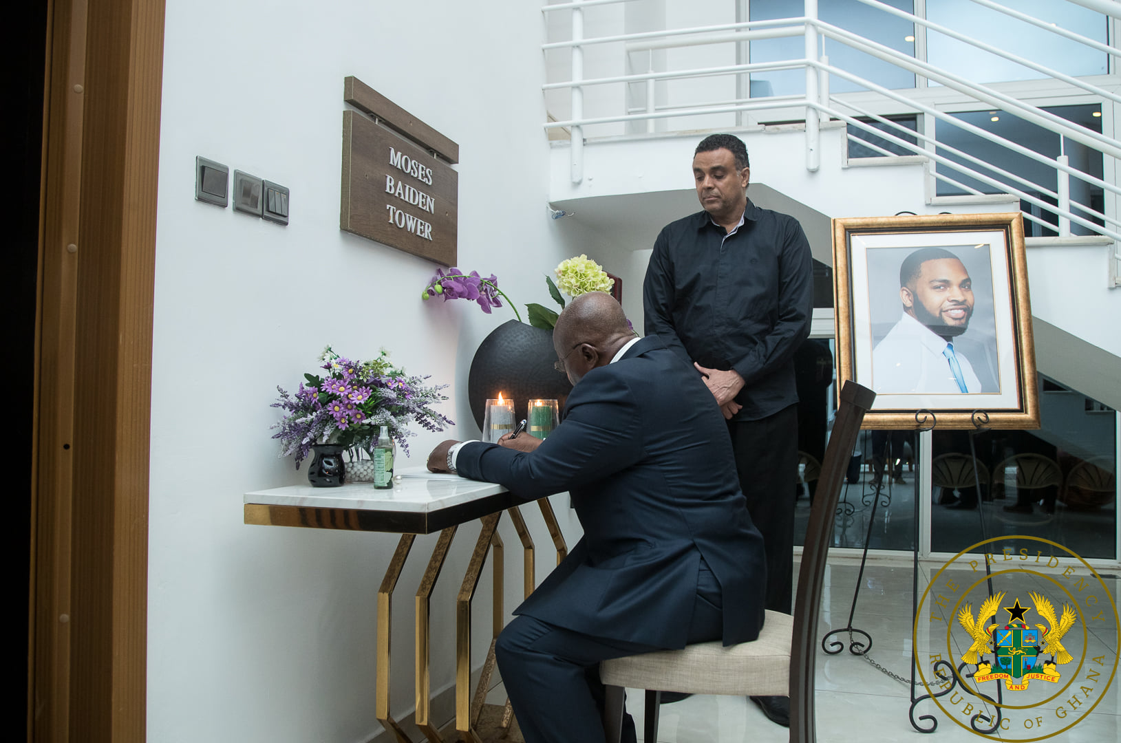 President Akufo-Addo consoles Dag Heward-Mills on son's death