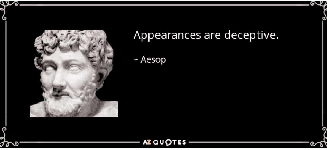 Appearances can be deceptive!