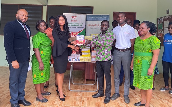 Awutu Senya East receives medication from Ernest Chemist for 2022 World Malaria Day