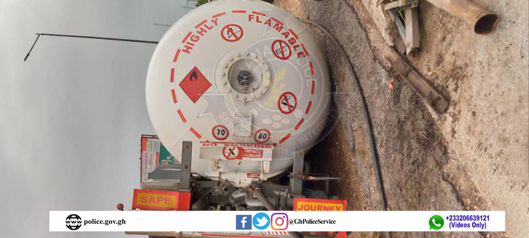 When a gas tanker loaded with LPG overturned on the busy Accra-Tema motorway