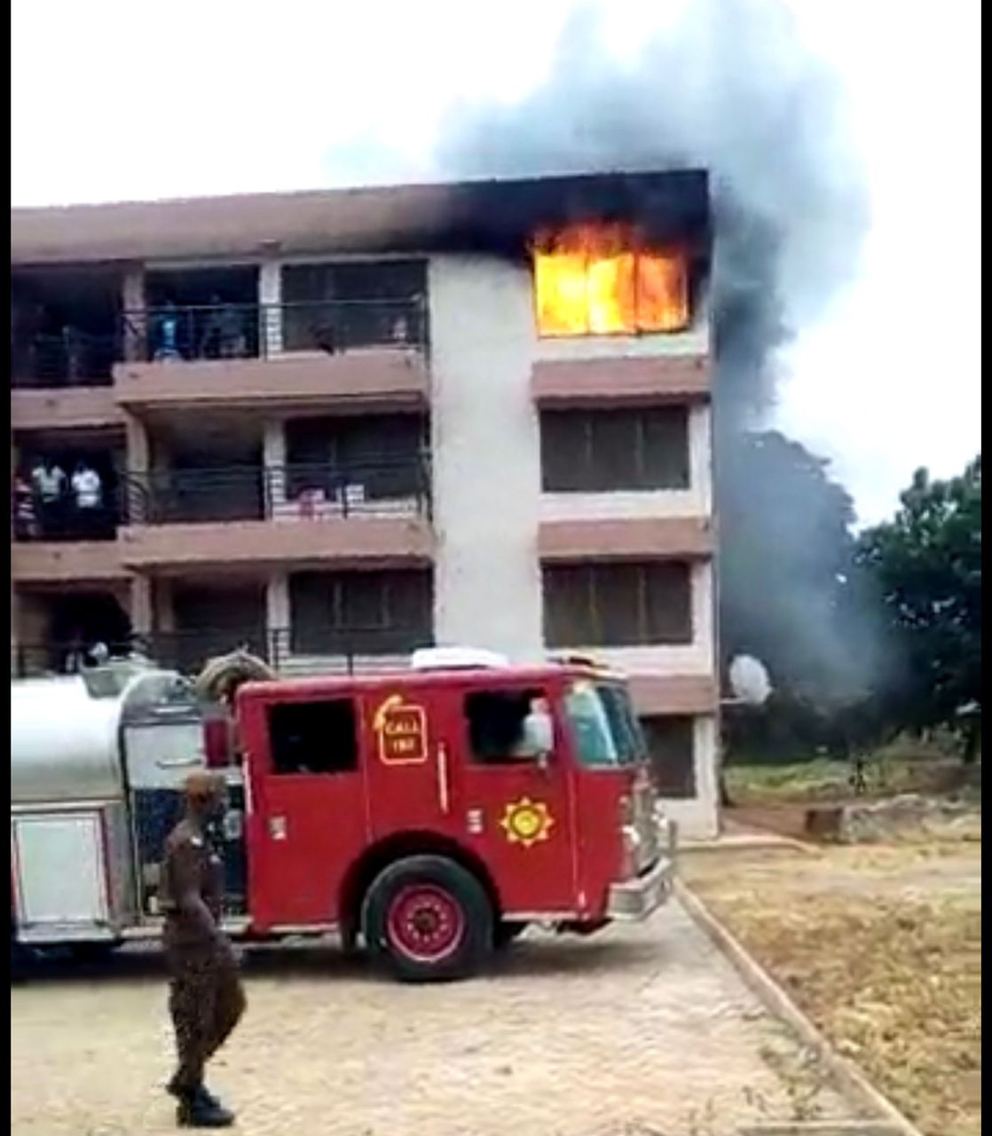 Roman Ridge: Fire destroys prison officer's flat