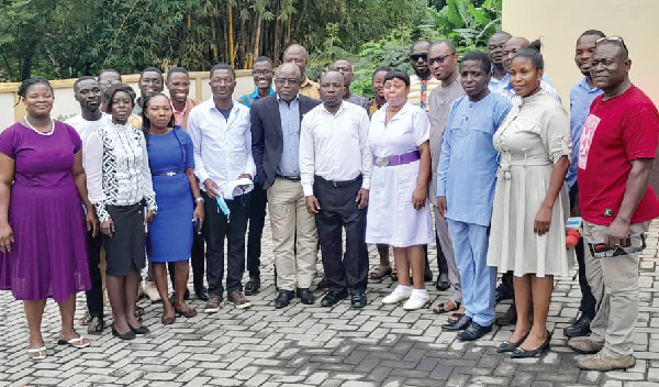 Journalists and resource persons after the training