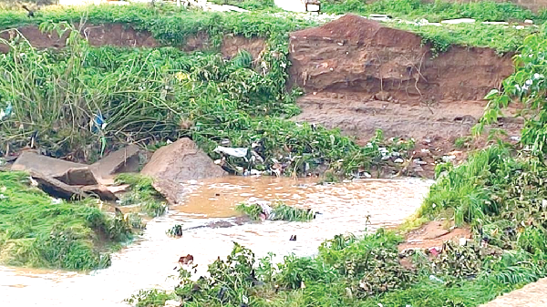 Some drainage systems washed away