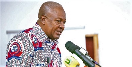 Former President John Dramani Mahama addressing the delegates