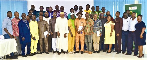 Representatives of the driver unions and officials of the National Road Safety Authority after the meeting