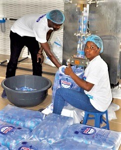 Some of the workers at work
