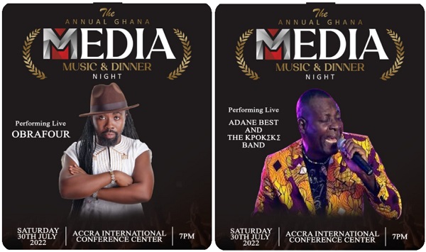 Obrafour, Adane Best set to perform at Ghana Media Music and Dinner Night
