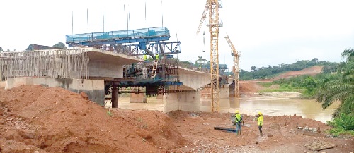Work on the Twifo Praso bridge is almost complete Work on the Twifo Praso bridge is almost complete