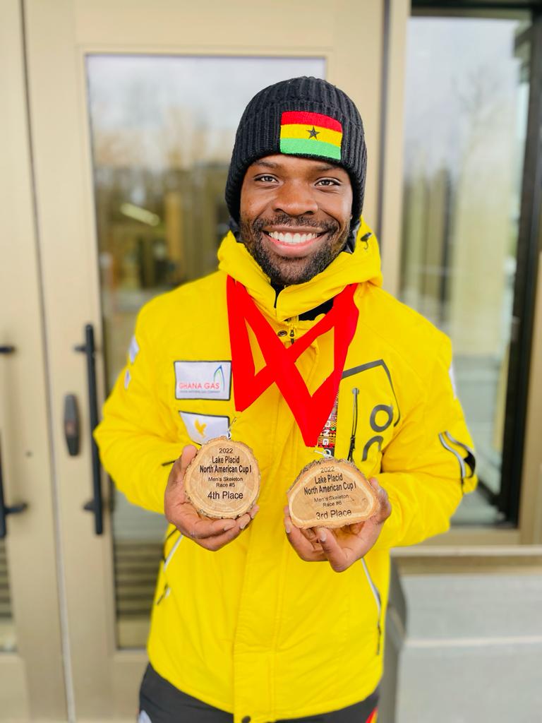 Akwasi Frimpong earns Ghana's first bronze medal in an international winter sport competition