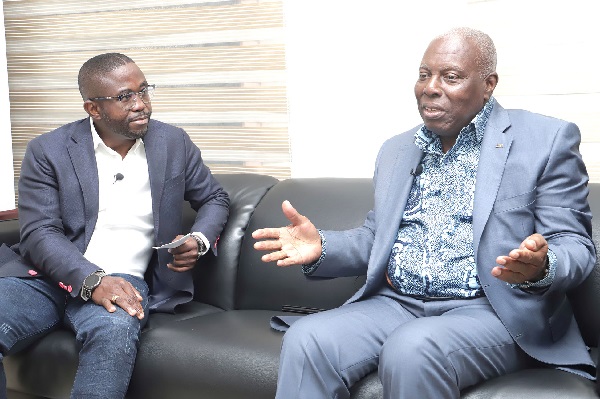 Dr Barfuor Adjei-Barwuah during the interview with Charles Benoni Okine