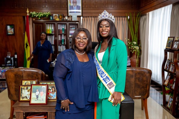 Miss Teen Tourism World, Calista Amoateng pays courtesy call on Chief of Staff