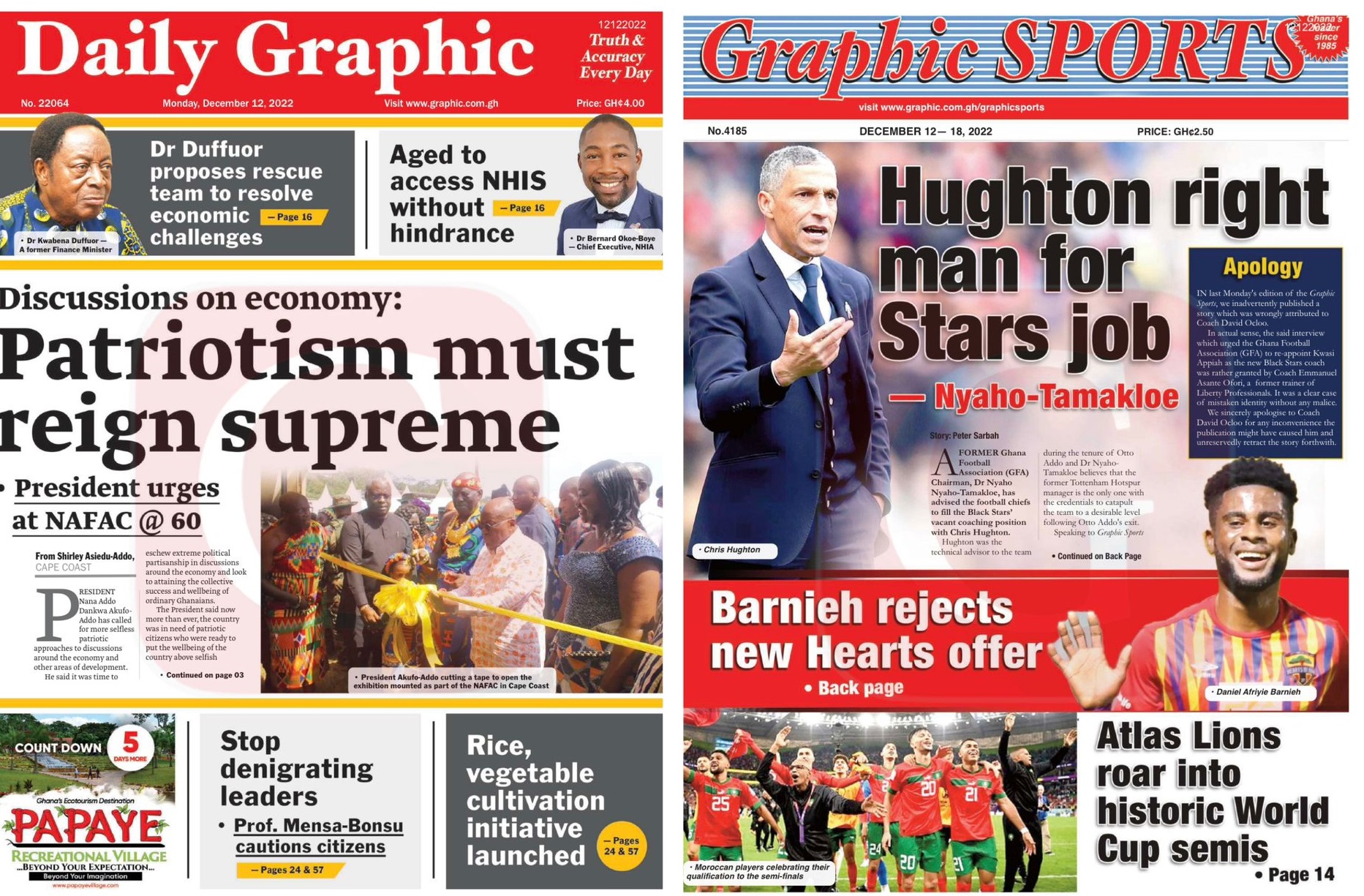 Graphic Online takes a look at the stories making headlines in Monday's national newspapers.