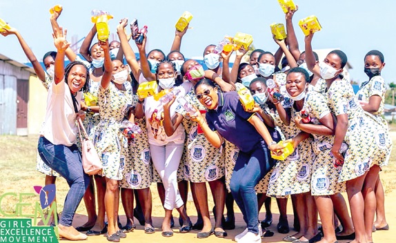 The Girls Excellence Movement has over the years donated sanitary pads to girls