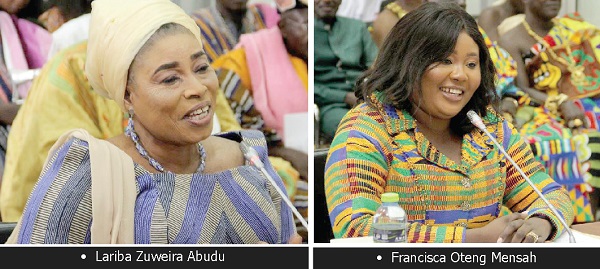 Parliament approves Abudu, Oteng Mensah for Gender Ministry