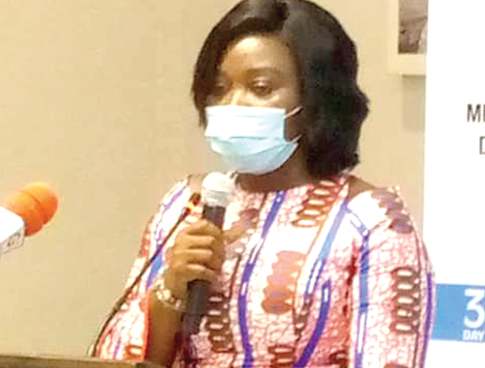 Mrs Justina Assan addressing the participants