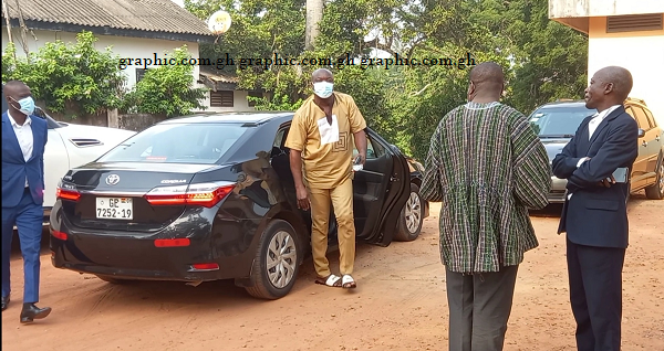 Abdul-Mumin Issah when he arrived in court on Friday