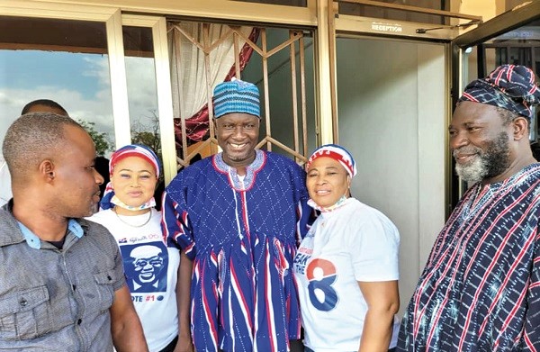 Alhaji Kalmonia (Professor), with some members of the NPP youth group in the Savannah Region