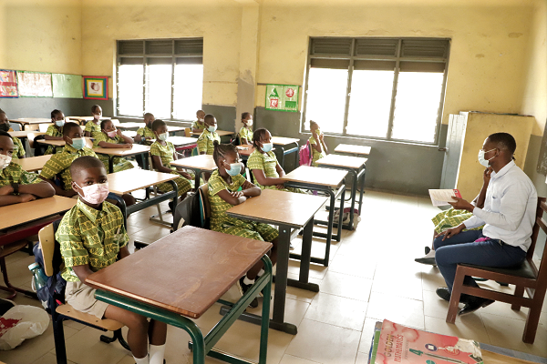 Schoolchildren in a classroom