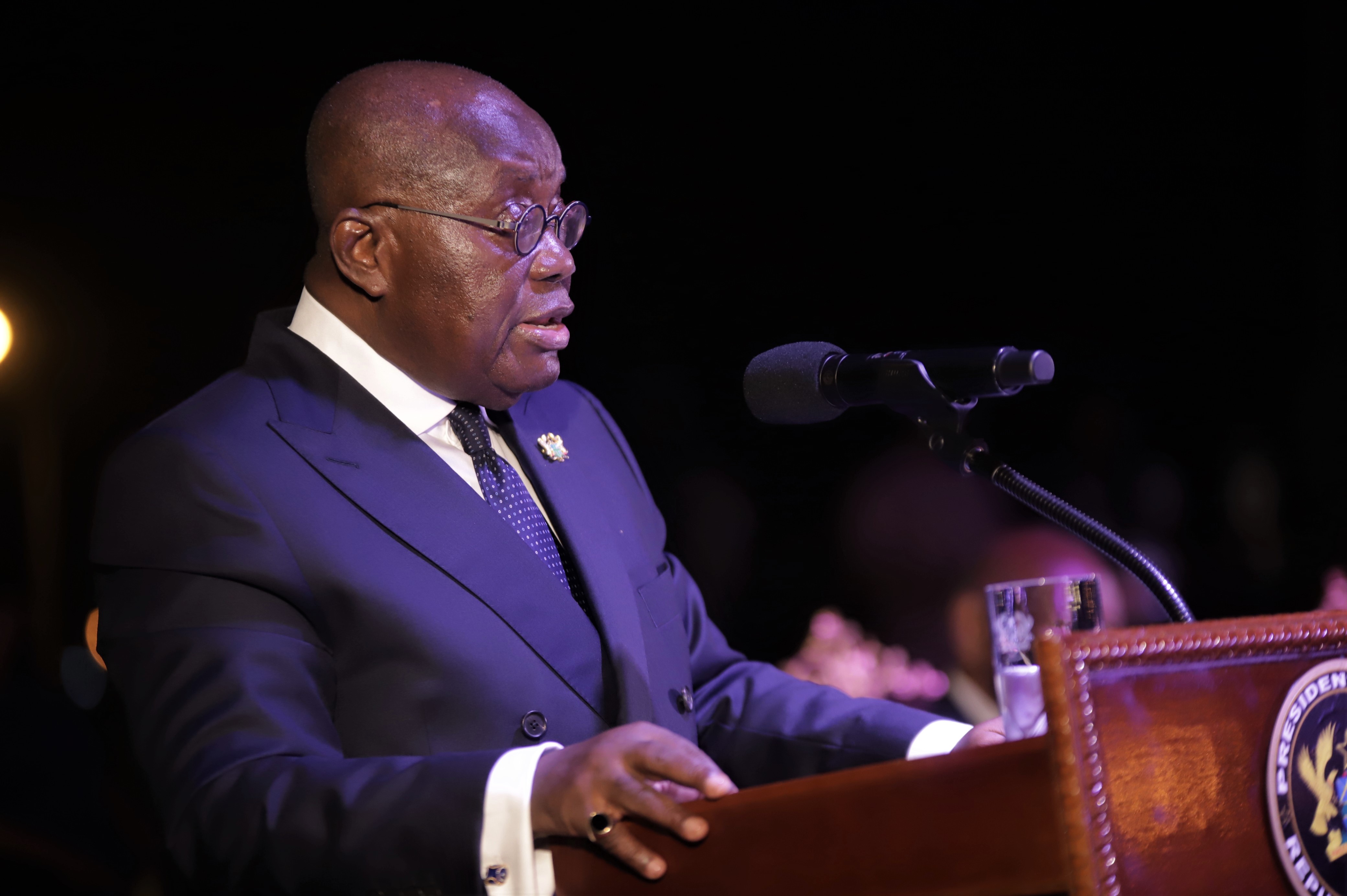 President Akufo-Addo addressing diplomats and other guests at the event