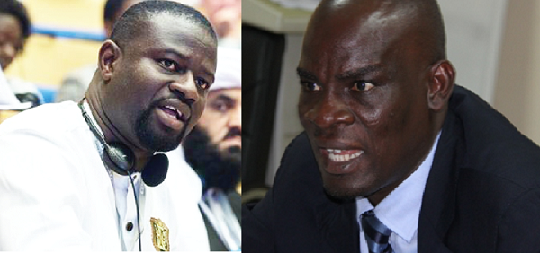 Mr Frank Annoh-Dompreh, Majority Chief Whip (left) and Mr Haruna Iddrisu, Minority Leader