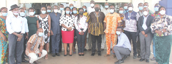  Stakeholders and invited guests after the morning session of the forum. Picture: BENEDICT OBUOBI