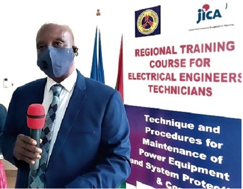 Mr Jones Ofori-Addo (inset), Deputy Managing Director of ECG in charge of Sales and Customer Service, addressing the participant