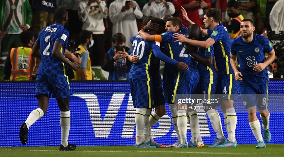 Chelsea players celebrating a goal at the FIFA Club World Cup