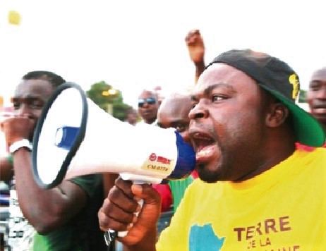 Protests broke out in Burkina Faso's capital, Ouagadougou, after the interim president and prime minister were arrested when coup occurred. Credit BBC
