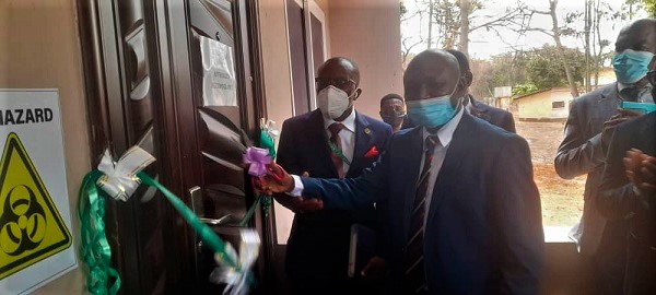 Prof. Elvis Asare-Bediako (right), vice-Chancellor of UENR, inaugurating the centre