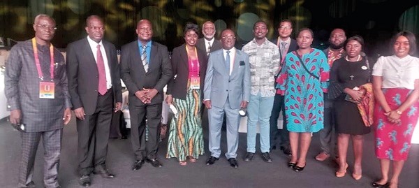 Dr Akoto (arrowed) with some of the participants in the Food for Future Summit &amp; Expo in Dubai