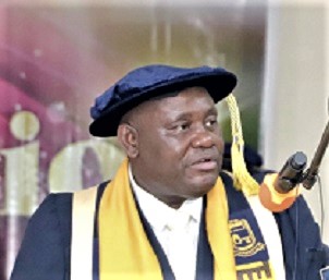  Prof. Samuel Nii Odai, Vice-Chancellor of the Accra Technical University, addressing the matriculants. Picture: EDNA SALVO-KOTEY