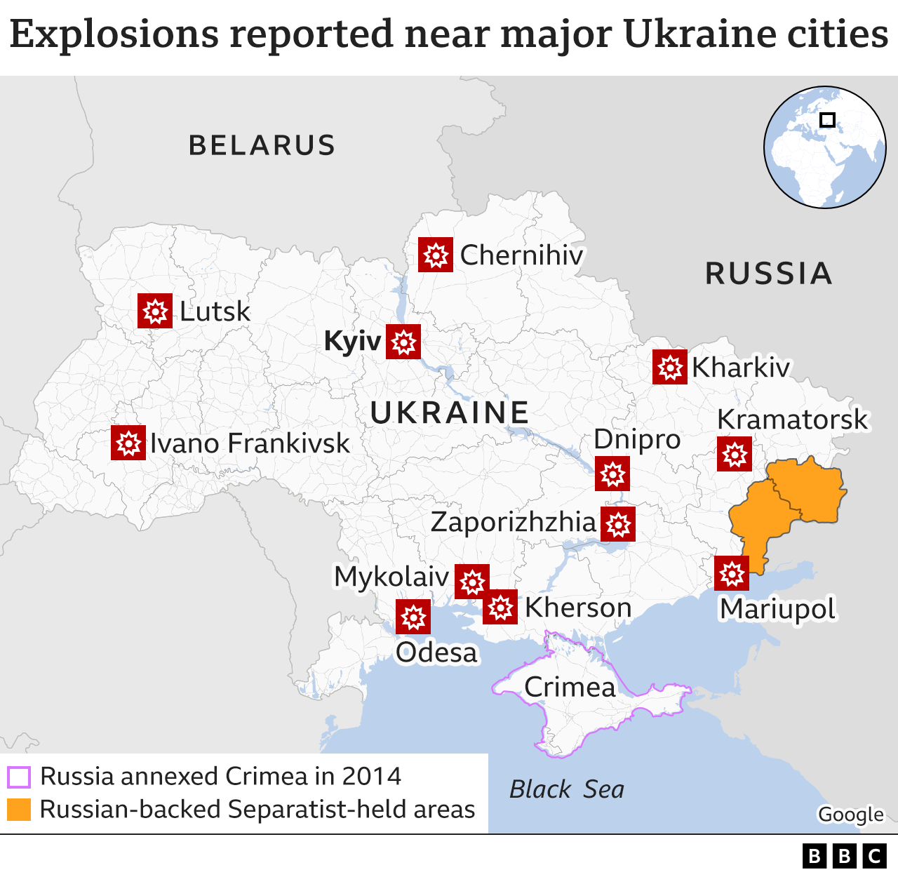 Ukraine under full scale Russian attack
