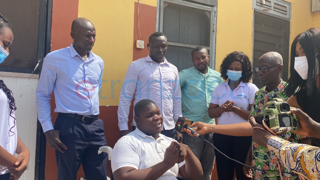 eTranzact supports physically challenged man