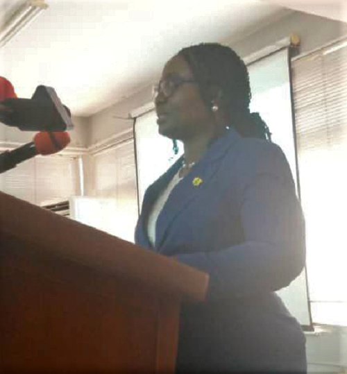 COP Mrs Maame Yaa Tiwaa Addo-Danquah speaking at the opening of the conference