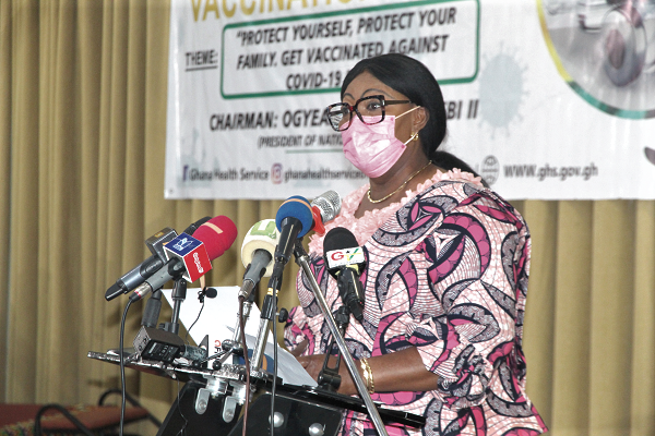 Ms Tina Mensah, a Deputy Minister of Health, launching the campaign in Accra. Picture: ESTHER ADJEI
