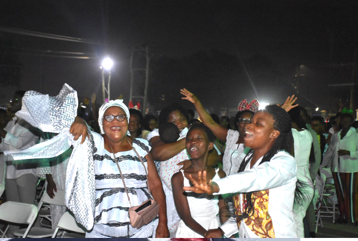  Congregants at the Hope Congregation of the Presbyterian Church of Ghana at the watch night service