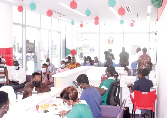 Some patrons waiting for their turn to be vaccinated at the Greater Accra Regional Hospital. Picture: REGINALD O. MENSAH