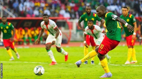 Cameroun captain Vincent Abubakar scored twice from the spot to give his side victory
