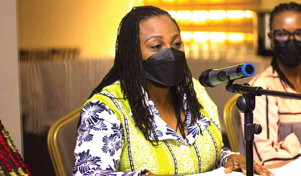 Ms Josephine Nkrumah, Chairperson of the NCCE, speaking at the event