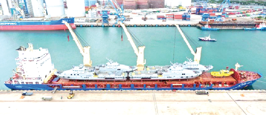 The fighter vessels at the Takoradi Port