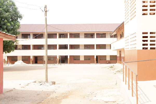 An empty school compound with locked classrooms during a visit to the Nima Cluster of schools at Nima in Accra. Picture: EDNA SALVO-KOTEY